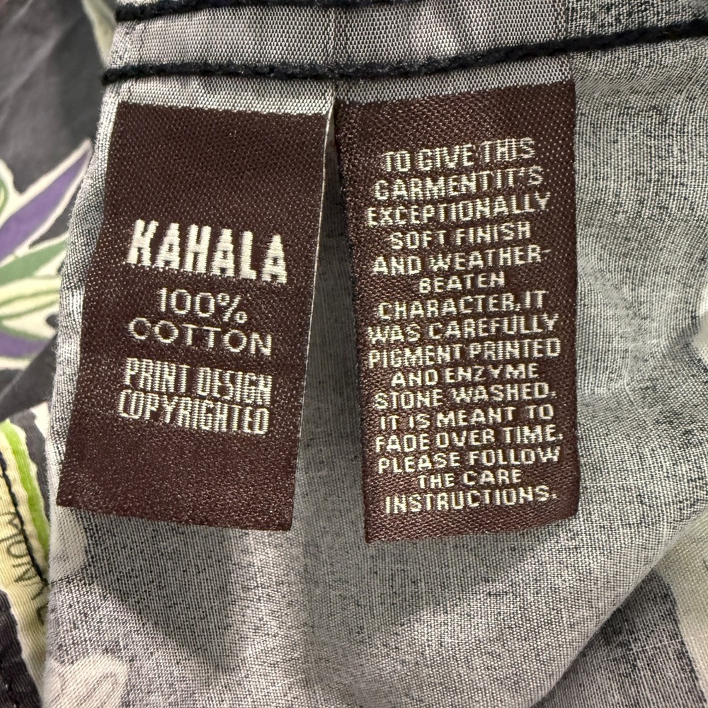 Kahala Mens Tropical Aloha Shirt Size XL Hawaiian Cocktail Print Casual Coastal - Picture 5 of 8